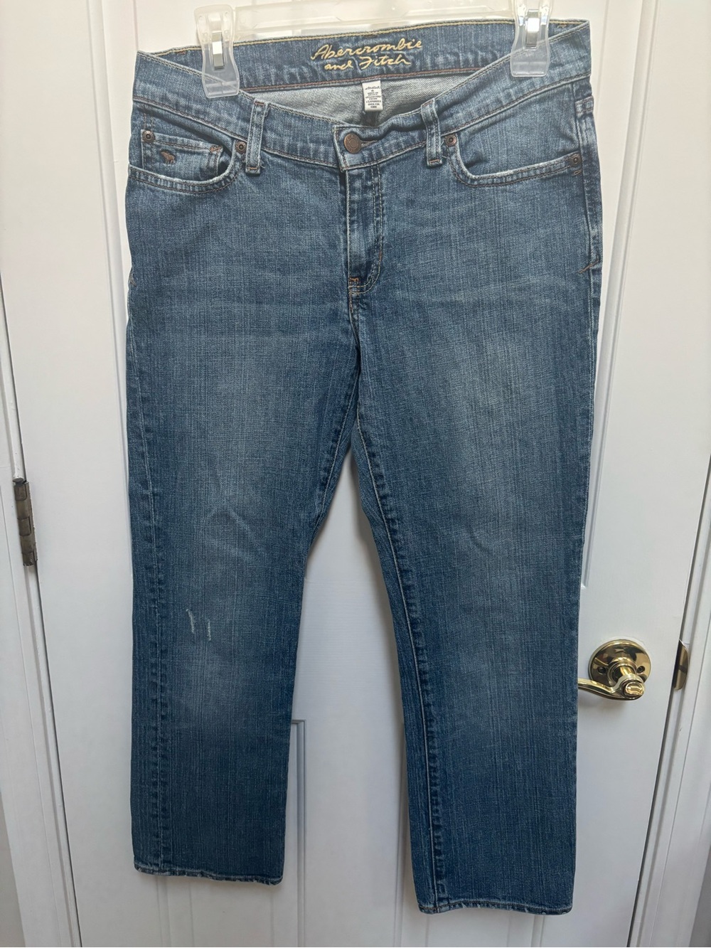 Abercrombie & Fitch Women's Blue Straight Jeans vintage